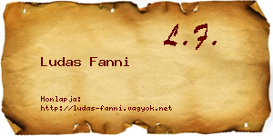 Ludas Fanni névjegykártya