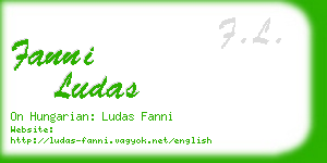 fanni ludas business card